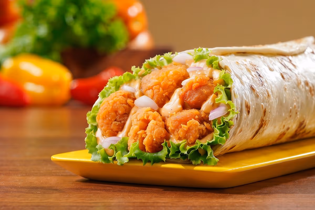 Tandoori Chicken Burger Wrap